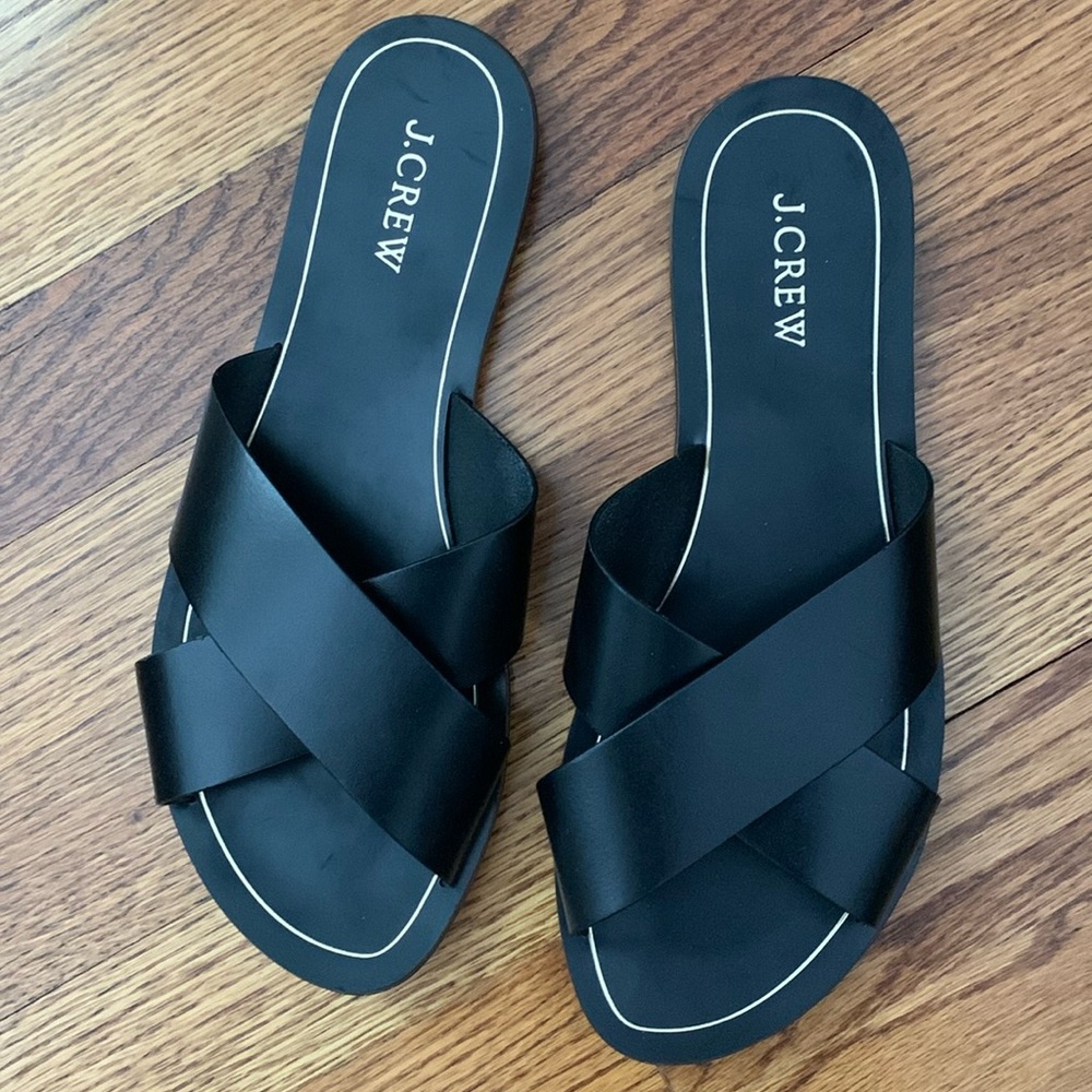 J Crew NWOT black sandals size 9